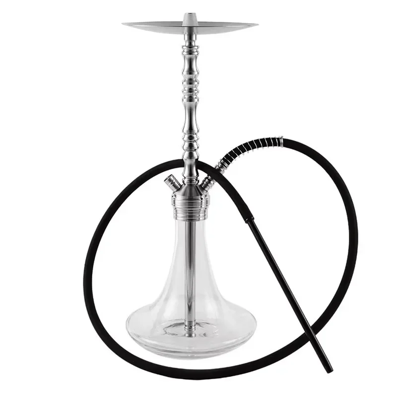 

New Single Pipe Top Exhaust Glass for Large Hookah Stainless Steel Three-Stage Stem
