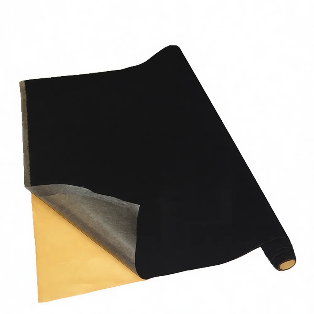 Self Adhesive Flocking Tape For Car Bumper Exterior Decor Black Velvet Fabric Scratch Protection Decal Surface Trim