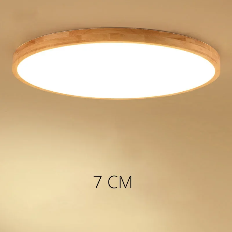 

Led Wooden Ceiling Lamps Living Room Bedroom Entrance Ceiling Lighting Room Decor Round High 7Cm Modern Ceiling Light Fixture