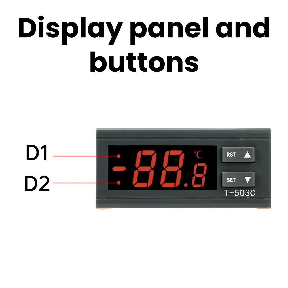 T-503C DC 24V Laser Chiller Temperature Controller Thermostat Thermoregulator Incubator Cooler intelligent temperature control