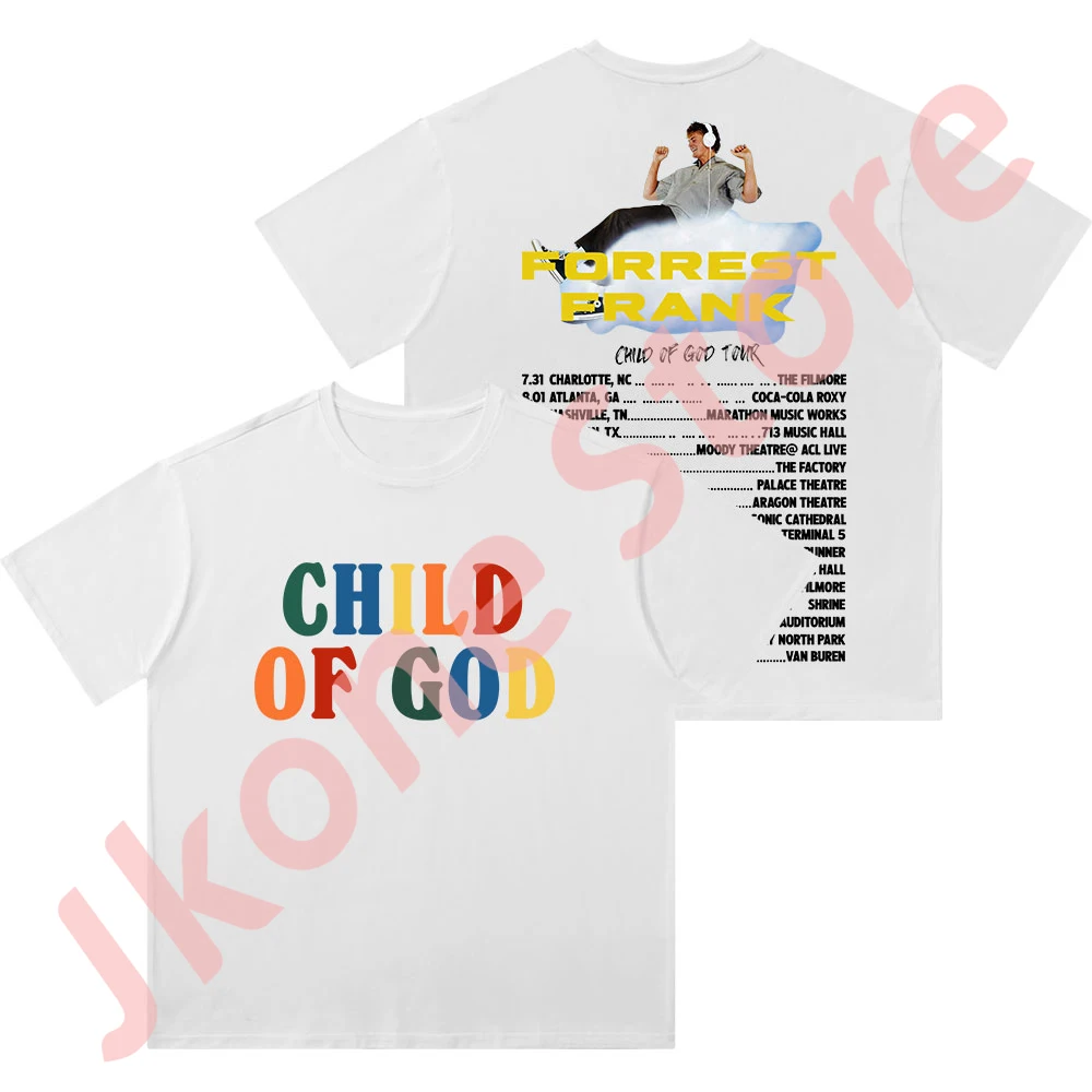 Forrest Frank Child Of God Tour Merch Vintage Wash Tee Cosplay Women Men Fashion Short Sleeve Cotton T-Shirts