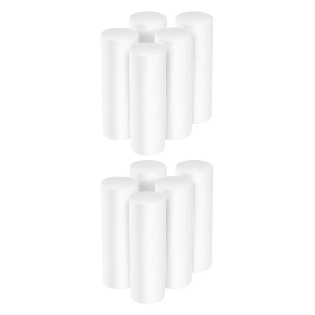 

10Pcs Foam Cylinders Multi-Use Craft Carving DIY Cylinder Foams Flexible Lightweight Decor DIY Art Supplies Foam Shapes