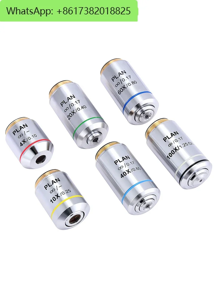 

Flat field infinitely distant achromatic objective 4X/10X/20X/40X/60X/100X for high-end biological microscopes