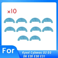 AC93-10 PCS Mop Cloth For Kyvol Cybovac D2 D3 D6 E20 E30 E31 Robot Vacuum Enhanced Cleaning Efficiency