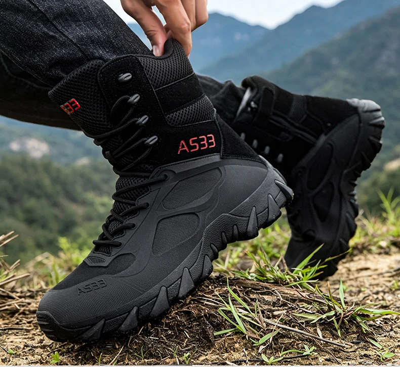 Neue taktische Stiefel für Herren, atmungsaktive Outdoor-Armee-Stiefel, schnelle, rutschfeste Arbeits- und Jagdstiefel, Schnürstiefel, Wüstenstiefel – Detail 36