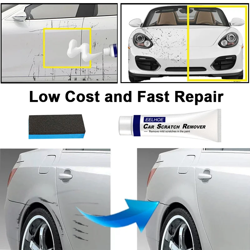 Removedor de arañazos para coche, pasta compuesta para pulir y reparar la pintura de la carrocería, cuidado del coche