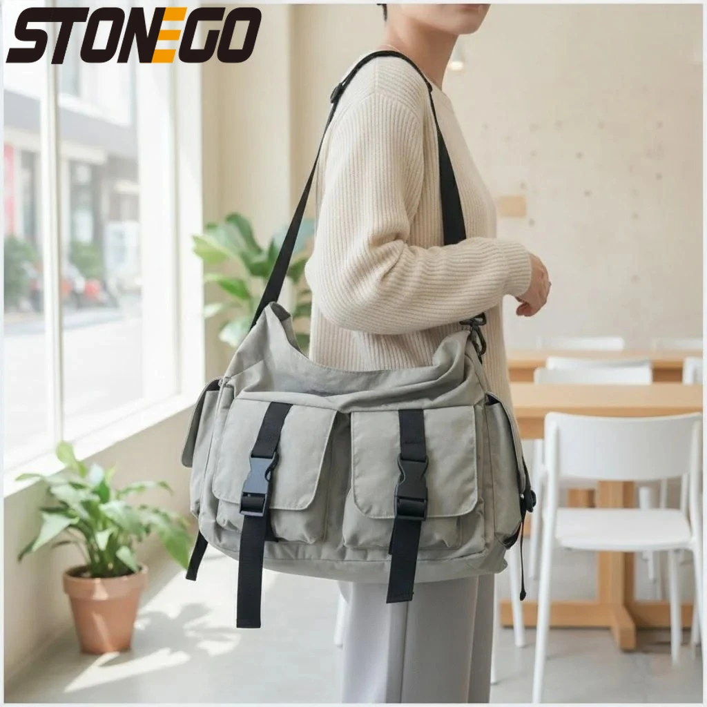 

Lightweight Compact Crossbody Shoulder Bag Fashion Men Student Commuting Leisure Daily Use Messenger Bag
