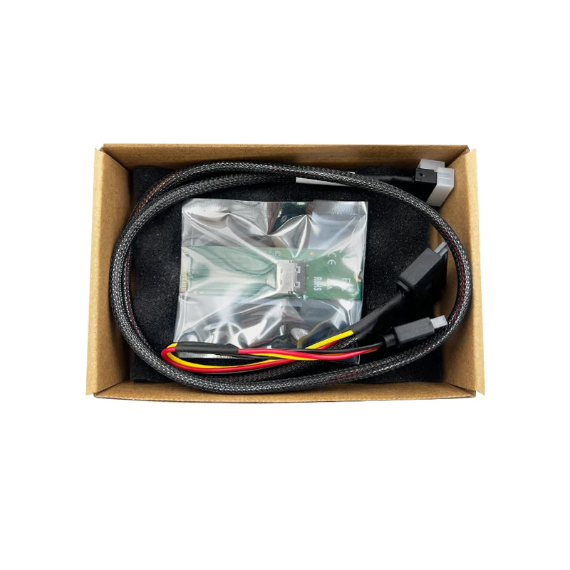 M.2 PCIe 5.0 to MCIO x4 adapter (2280) ---XIC 24MC  with MCIO to U.2 Cable (0.7m)