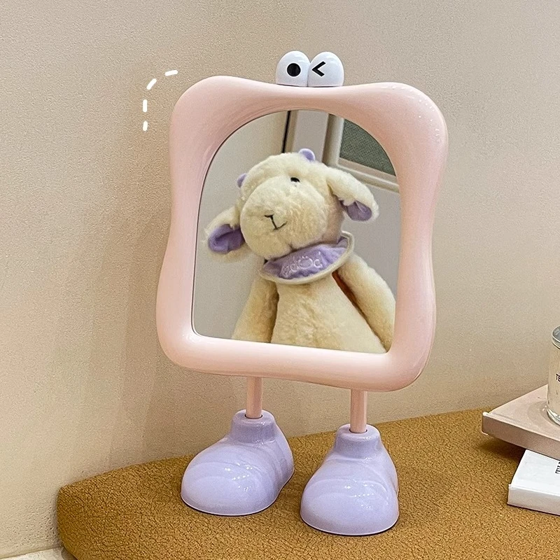 

Standing Vanity Mirror Funky Portable Women Irregular Mirrors Bedroom Design Espejos Adhesivo De Pared House Accessories