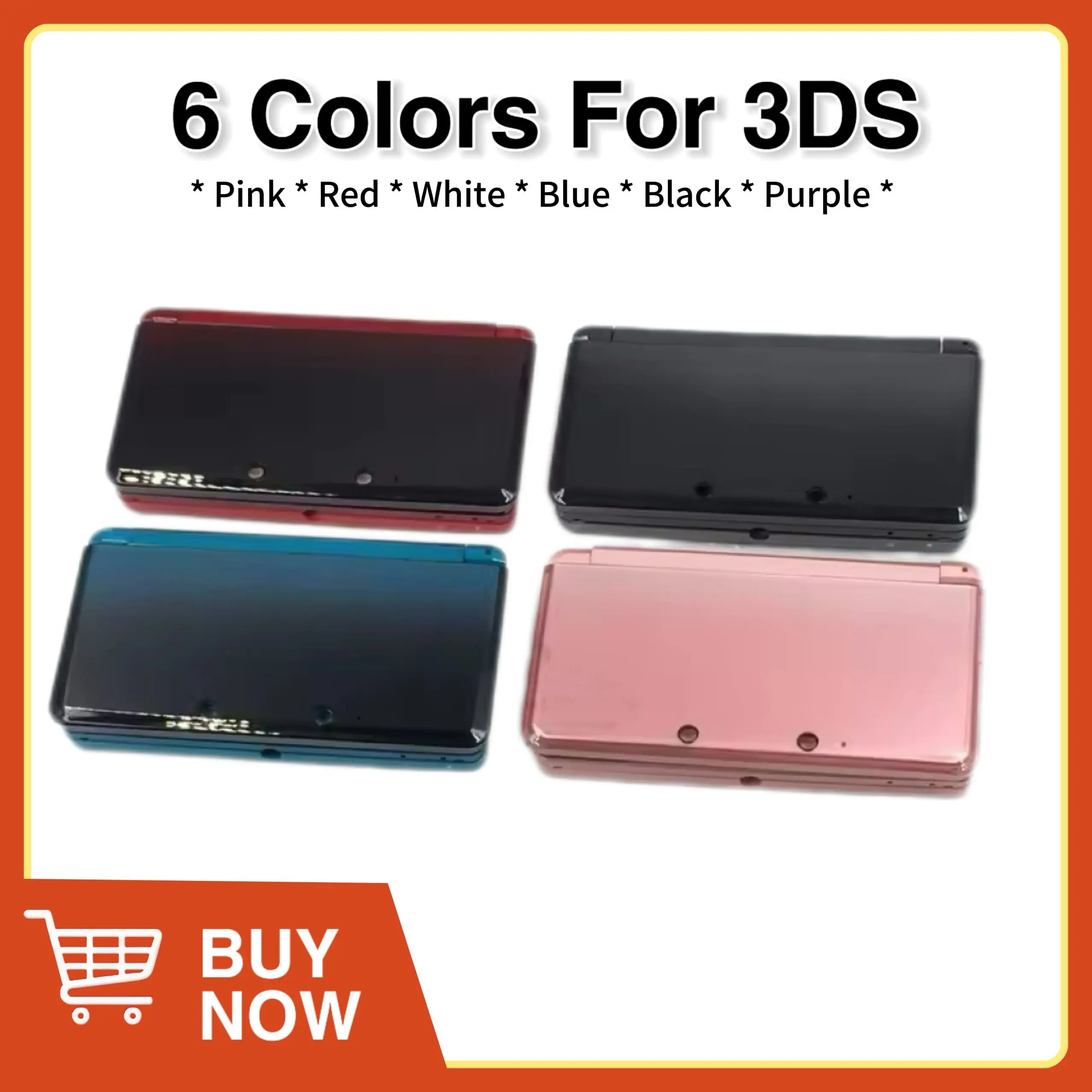 استبدال حالة شل كاملة الإسكان مع مجموعة مسامير زر ل نينتندو 3DS القديمة 3DS غطاء وحدة التحكم في الألعاب غطاء غطاء