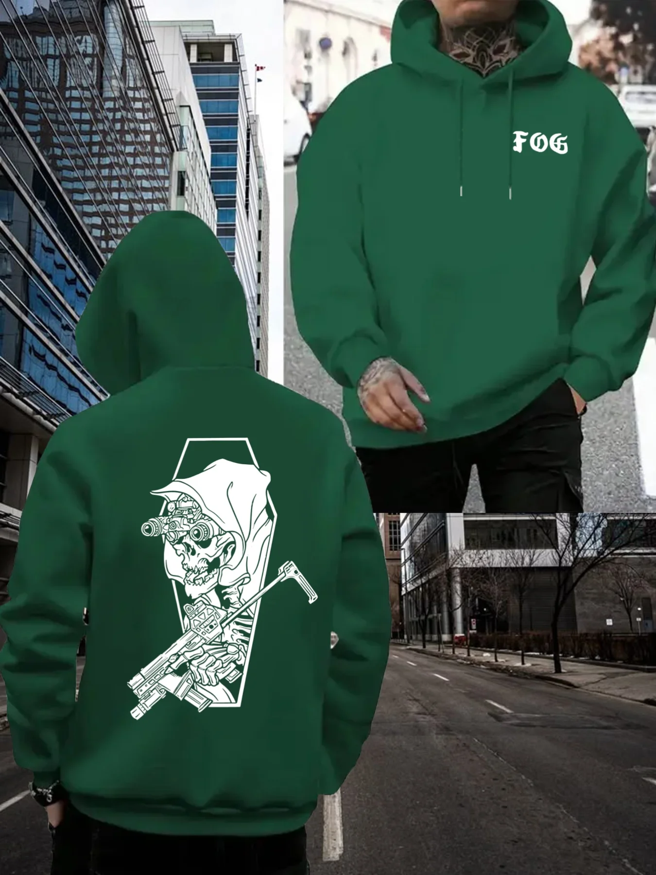 Autumn/Winter Men's Fashion Hooded Sweatshirt with Cartoon Print Perfect for Commuting Street Style Strolling Relaxing At Home