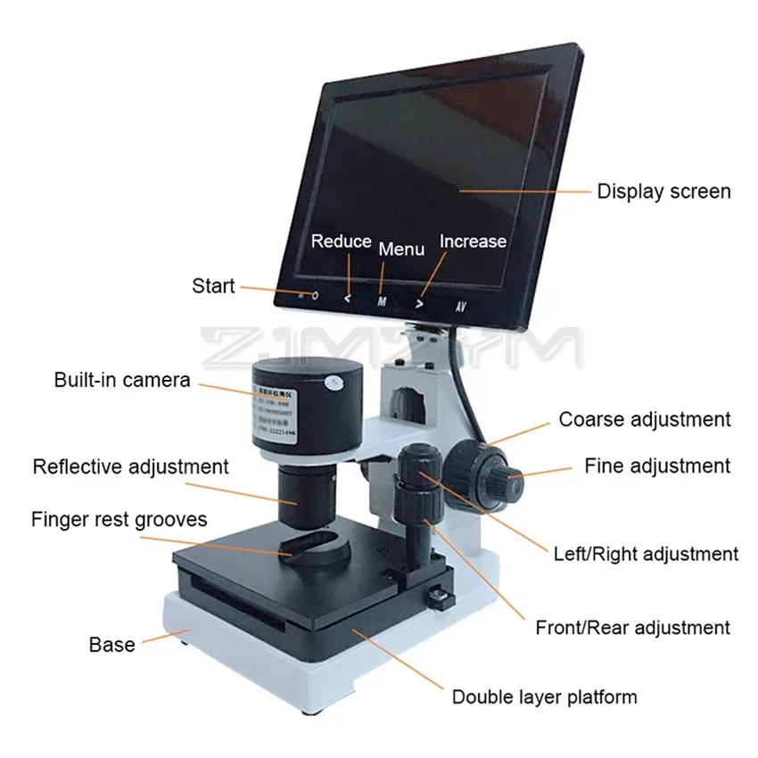 Digital Microscope Zoom Nailfold Capillary Microcirculation Detector Blood Microcirculation Analyzer with 7/8/9