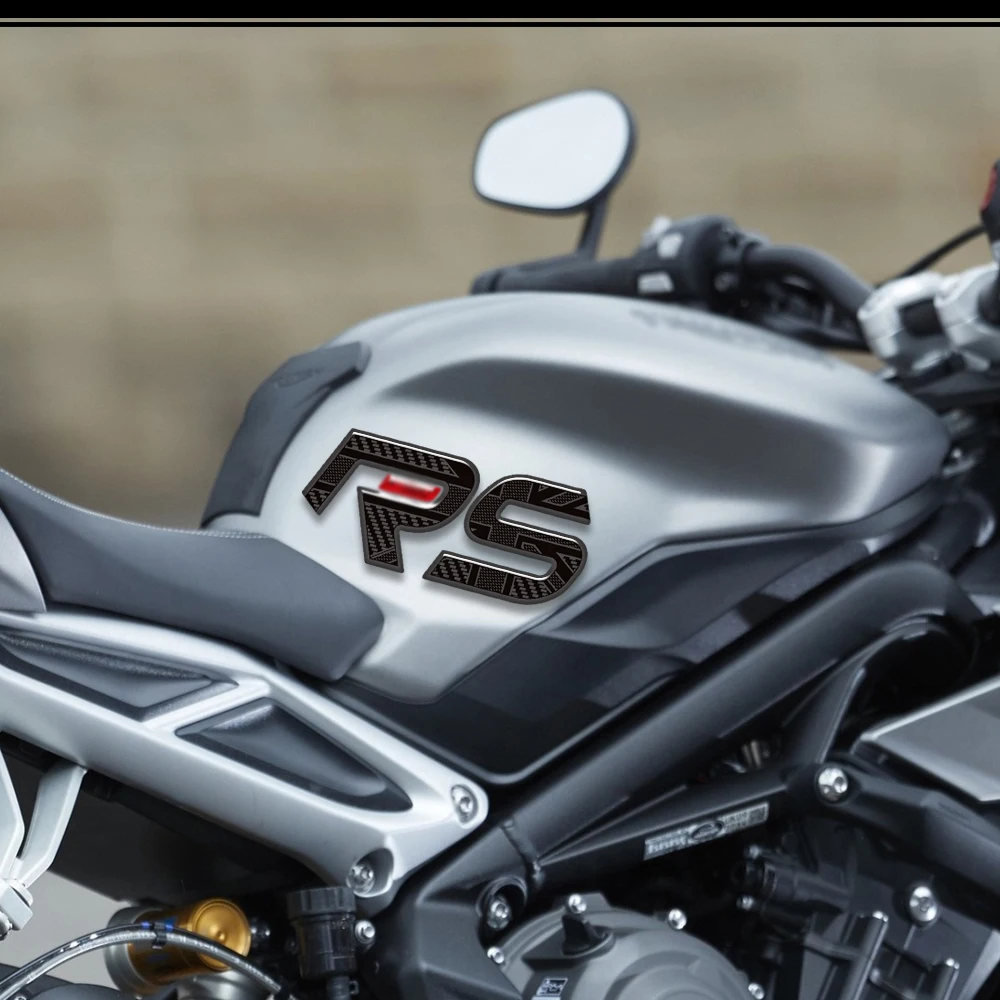 

2023 2024 Motorcycle For Triumph Street Triple 765 R RS Tank Pad Side Grips Gas Fuel Oil Kit Knee Fairing Fender Stickers Decals