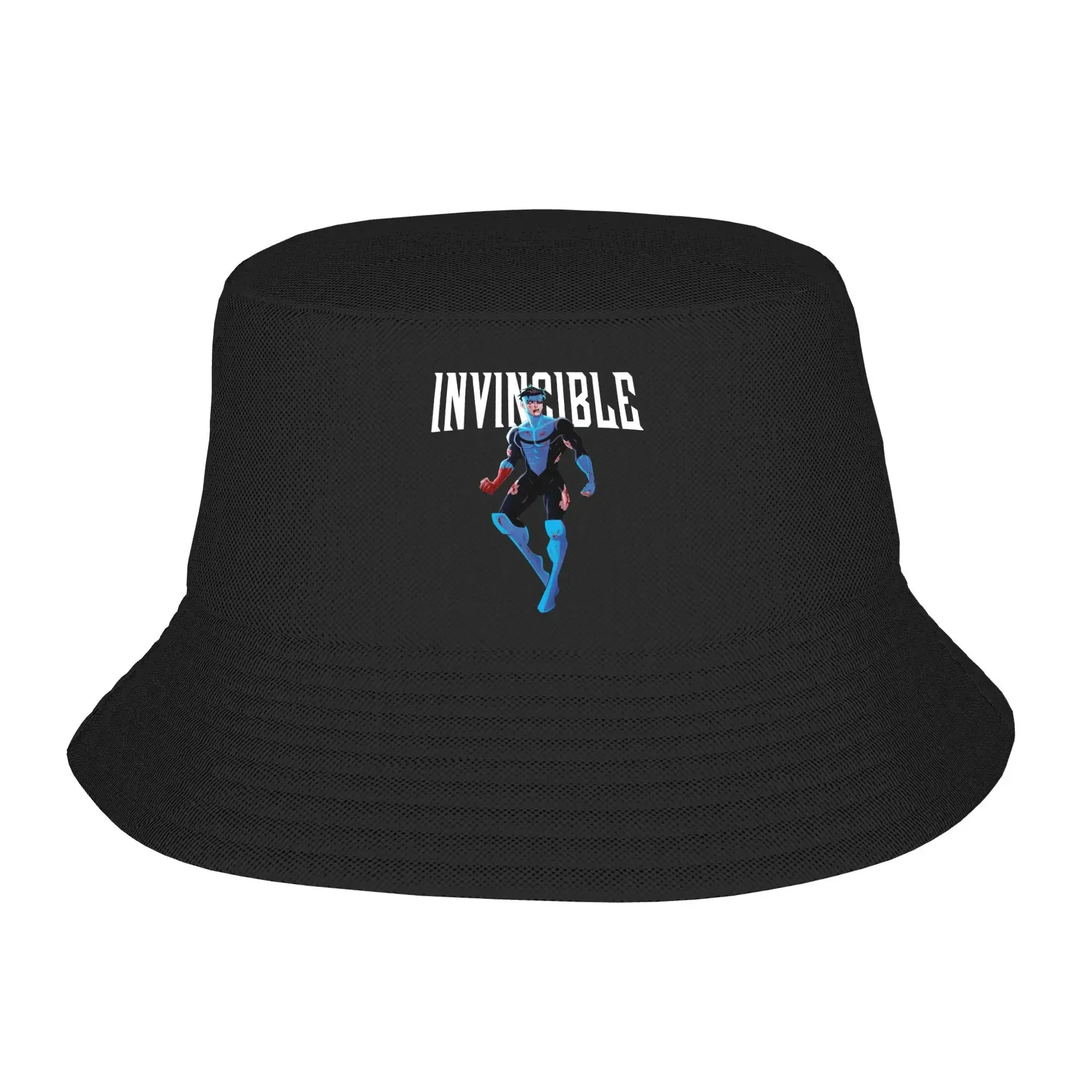 لا يقهر قبعة بحافة الهيب هوب صياد قبعات طوي الشاطئ السفر قبعات للحماية من الشمس للنساء قبعة الرسم الرجعية ، قبعة بحافة