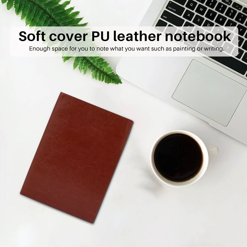 6 Color Random Soft Cover PU Leather Notebook Writing Journal 100 Page Lined Diary Book