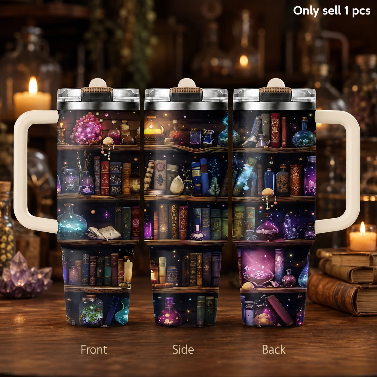 Magical Potion Fantasy Library Vacuum Flasks 40oz 3rd Gen Vacuum Insulated Stainless Steel Tumbler Cup With Handle Straw Lid