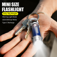 Portable MINI LED COB Handheld Flashlights High Brightness Keychain Work Lamp Emergency Work Lamp For Outdoor Camping Walking