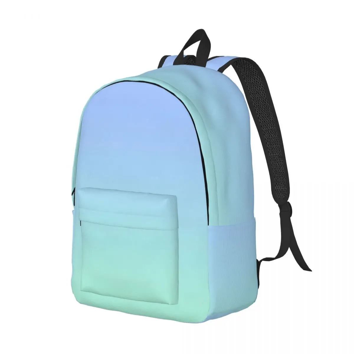 Student Backpack Allover Gradient Soft Aesthetic Pastel Blue Mint Green Cool Bookbag for Girls Boys College Travel Daily Cute