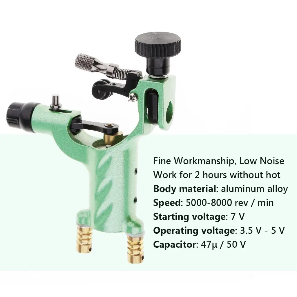 Silent Lightweight Tattoo Liner Shader Machine Aluminum Alloy Tattoo Grip Stem for Professional Tattoo Artists