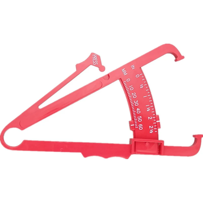 1PCS Body Fat Caliper Body Fat Tester Skinfold Measurement with Measurement Chart fat caliper Body Health Care Tool