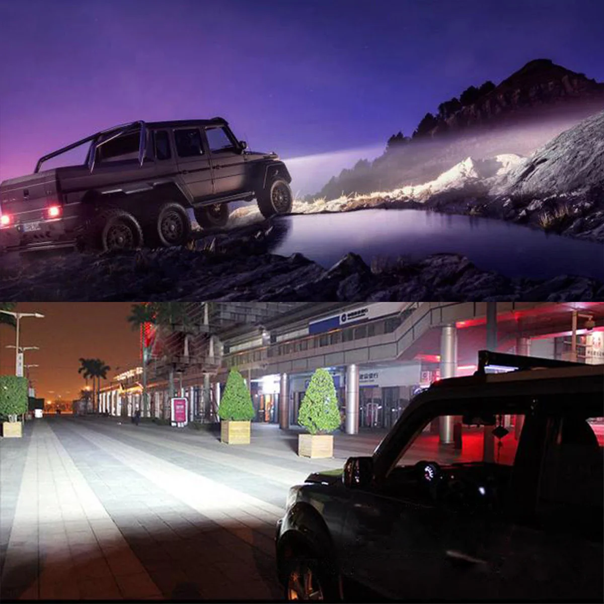8 Inch LED Light Bar Spotlight Offroad Ultra Slim 4x4 LED Work Light Bar for Jeep SUV ATV Car LED Driving Lamp Headlight 12V 24V
