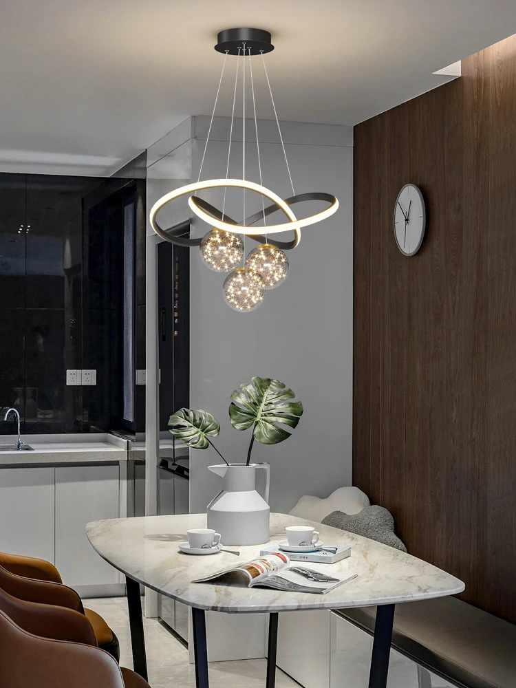 Modern LED Chandeliers for Living Room Bedroom Dining Room Kitchen Hanging Pendant Lighting Indoor Golden Chandelier Home Lights