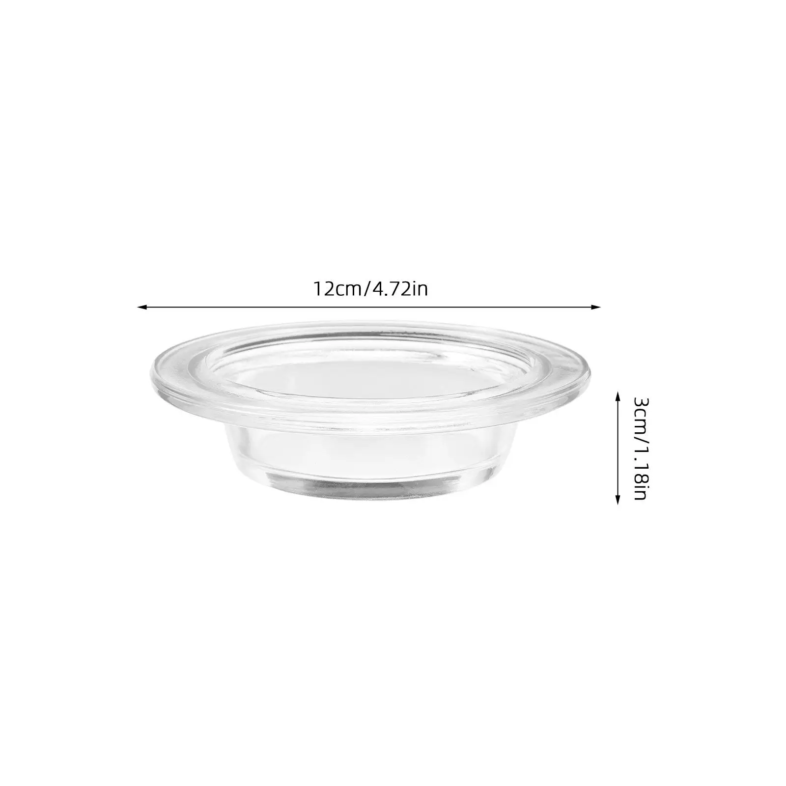 3Pcs Reusable Glass Aroma Dish for Wax Warmers Deep Hat Design Spill Resistant Easy Clean Replacement Tray Fragrance Diffuser