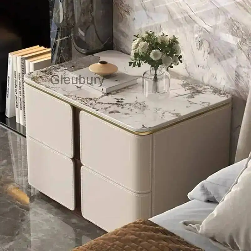 Tables Modern Trendy Simple Design Bedside Italian Delicacy Quality Nightstands Light Luxury Table De Chevet Bedroom Furniture