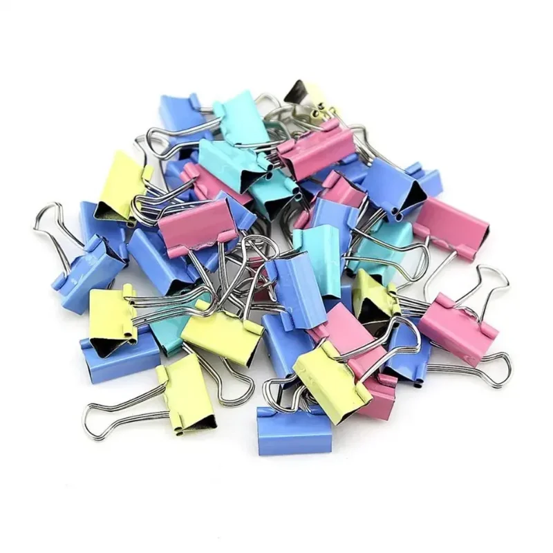 40/60Pcs Metal paper clip 15mm color paper clip, used for books stationery school office supplies high quality