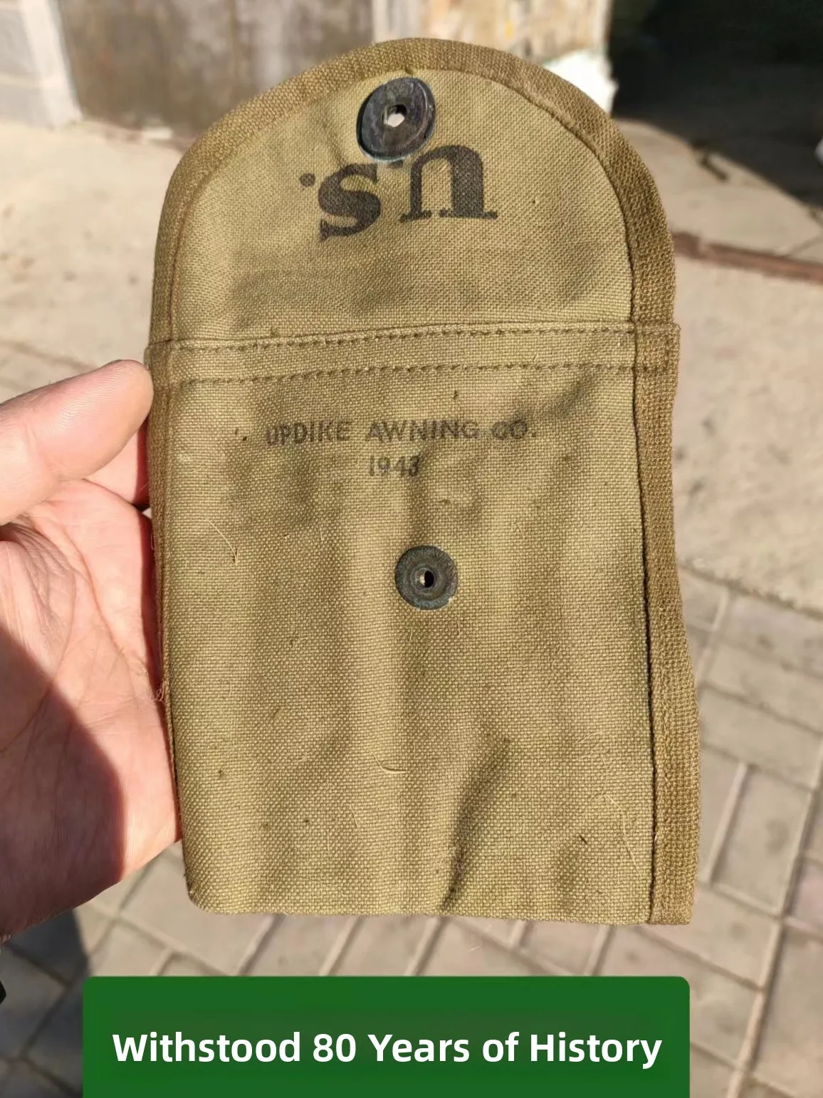 American Style M1 Tactical Small Bag Outdoor Thick Canvas Waist Bag Earth Yellow Storage Parts Bag for Camping And Travel