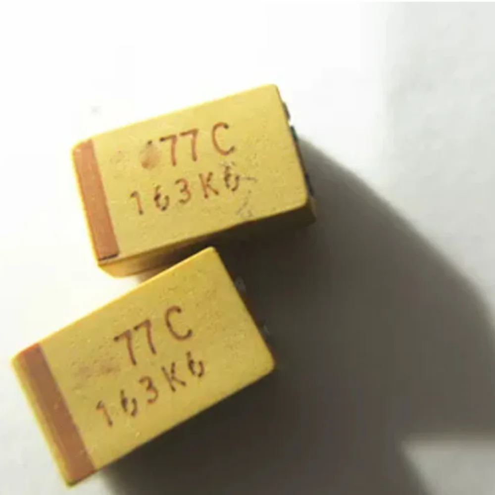 Surface mount tantalum capacitor 470UF 16V E type 7343 with silk-screen marking 400 pieces per pack