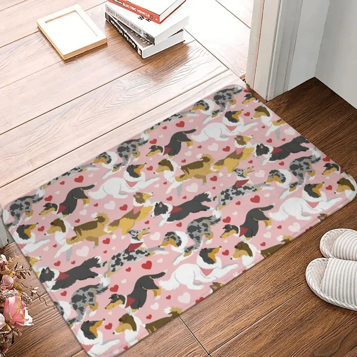 Rough Collies Doormat Rug Carpet Mat Footpad Polyester Non-slip Washable Front Room Corridor Kitchen Bedroom Balcony Toilet