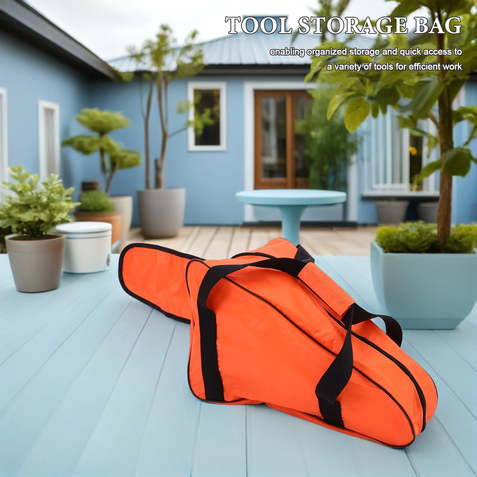 حقيبة أدوات المنشار 20 بوصة من قماش أكسفورد مقاومة للماء ومنظم تخزين عالي التحمل بسعة كبيرة مع مقبض للأدوات الكهربائية #3