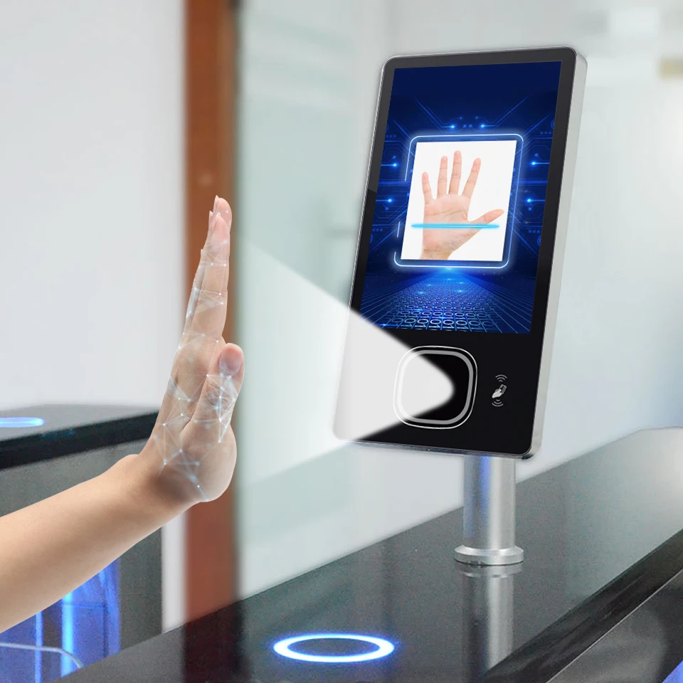 Three-in-One Biometric Access Control Enterprise Canteen Consumption Machine Card Swiping QR Code Scanning Palm Vein Recognition