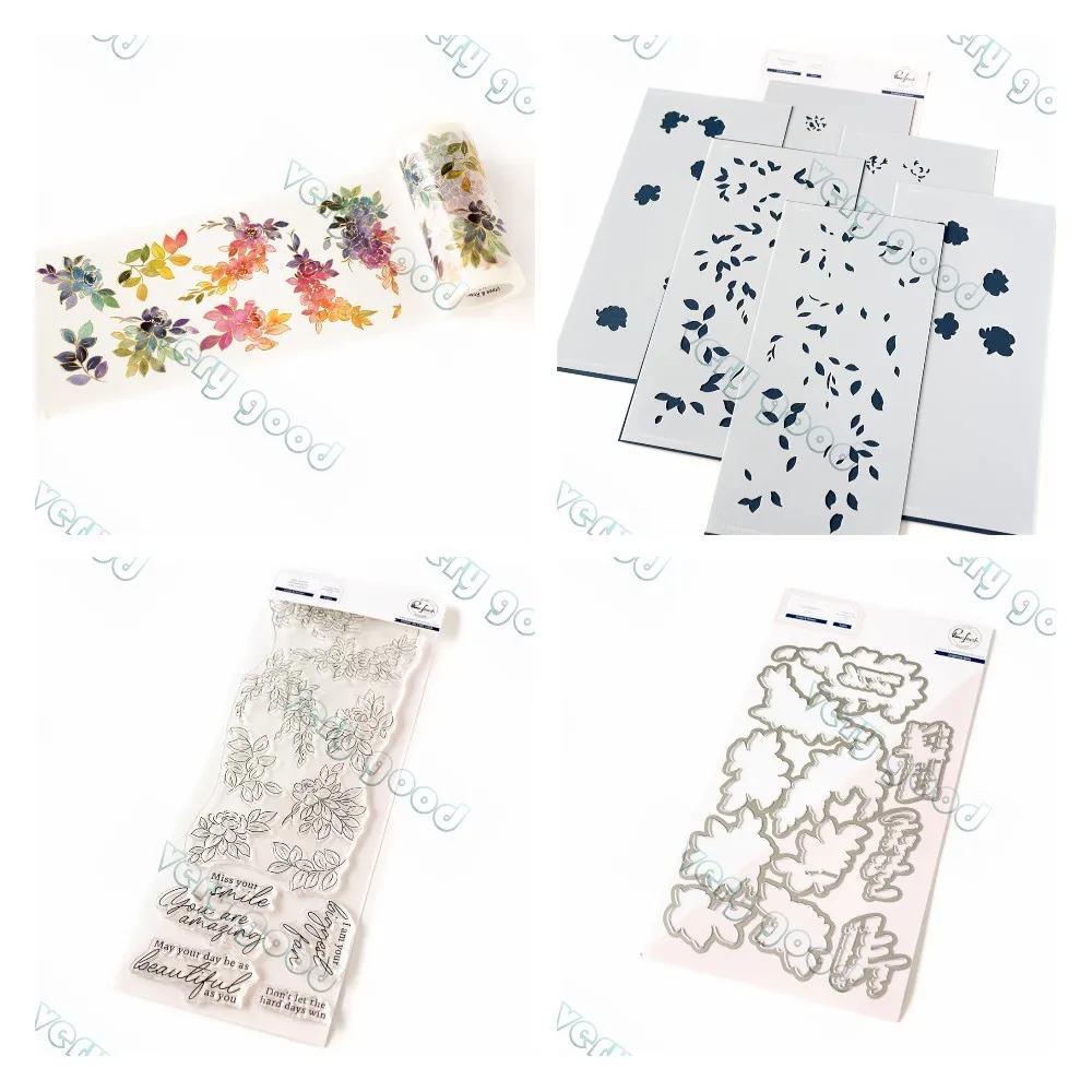 

Vines & Roses Metal Cutting Dies and Stamps Stickers DIY Scrapbooking Card Stencil Paper Cards Handmade Album Stamp Die Sheets