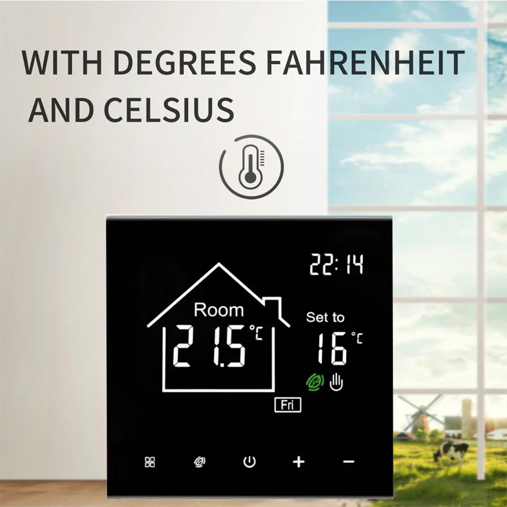 

For Tuya WiFi Thermostat for Smart Control of Water Electric Gas Boiler and Floor Heating Systems with Energy Saving