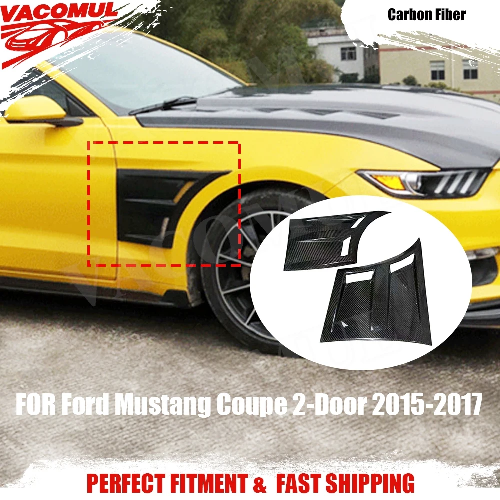 

VACOMUL настоящее углеродное волокно для Ford Mustang Coupe 2-дверный 2015 2016 2017, передний бампер, сидер, крыло, вентиляционное отверстие, накладка, совки