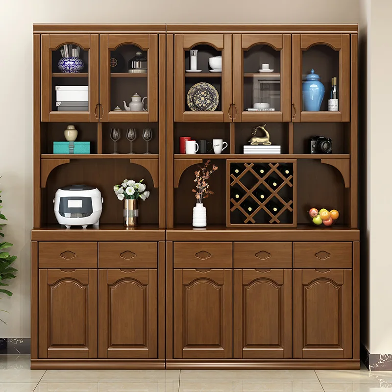 Solid wood living room furniture dining side  tea cabinet partition manufacturer