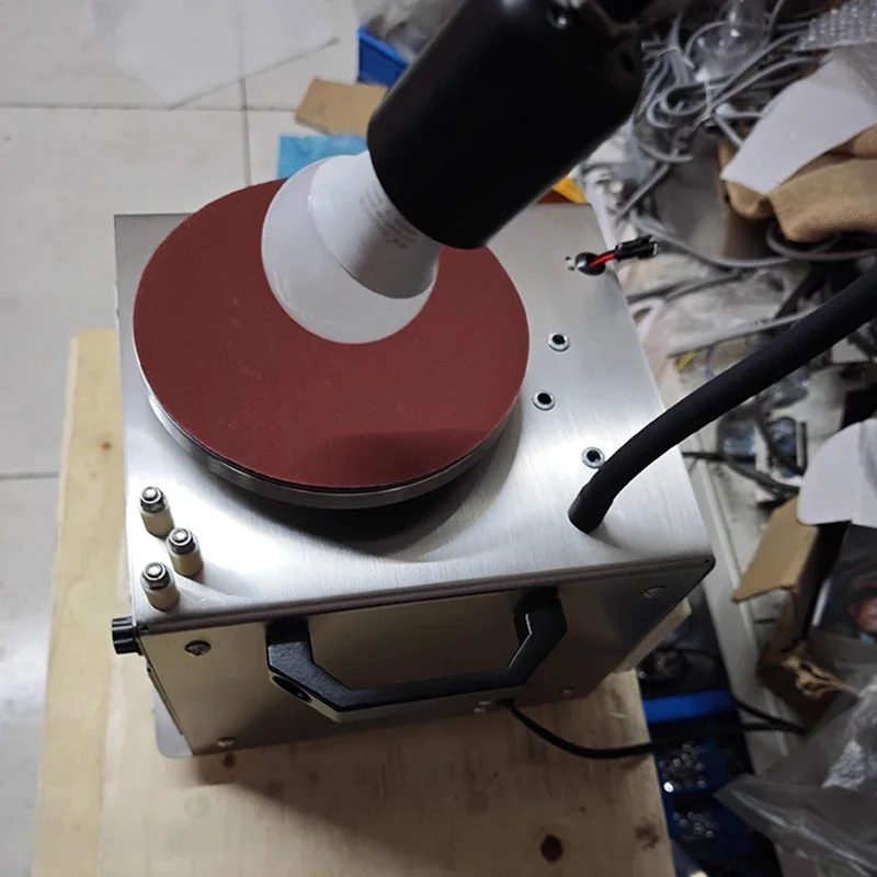

220V Mini Bench Disc Sander Sanding Roller Electric Edge Sharpener Variable Speed Self-adhesive Benchtop Grinding Machine