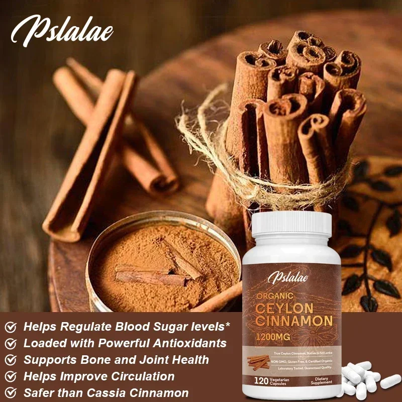 مكمل القرفة السيلاني - صحة القلب والأوعية الدموية، دعم الجهاز الهضمي، العناية بالمفاصل والبشرة، مضادات الأكسدة الطبيعية