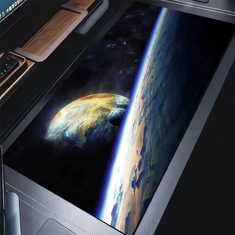 

Mouse Pad Soft Extended Gaming Mousepad With Stitched Edges Desk Mat Non-Slip Base Computer Space Galaxy Keyboard Pad For Laptop