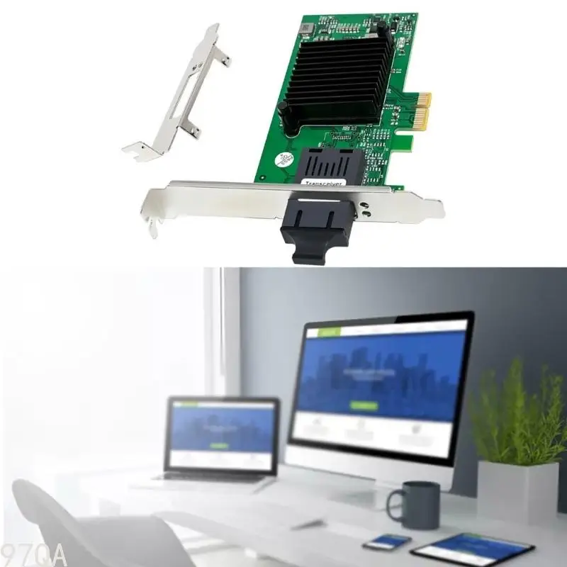 97QA Ethernet LAN การ์ดไฟเบอร์ PCIEXPRES