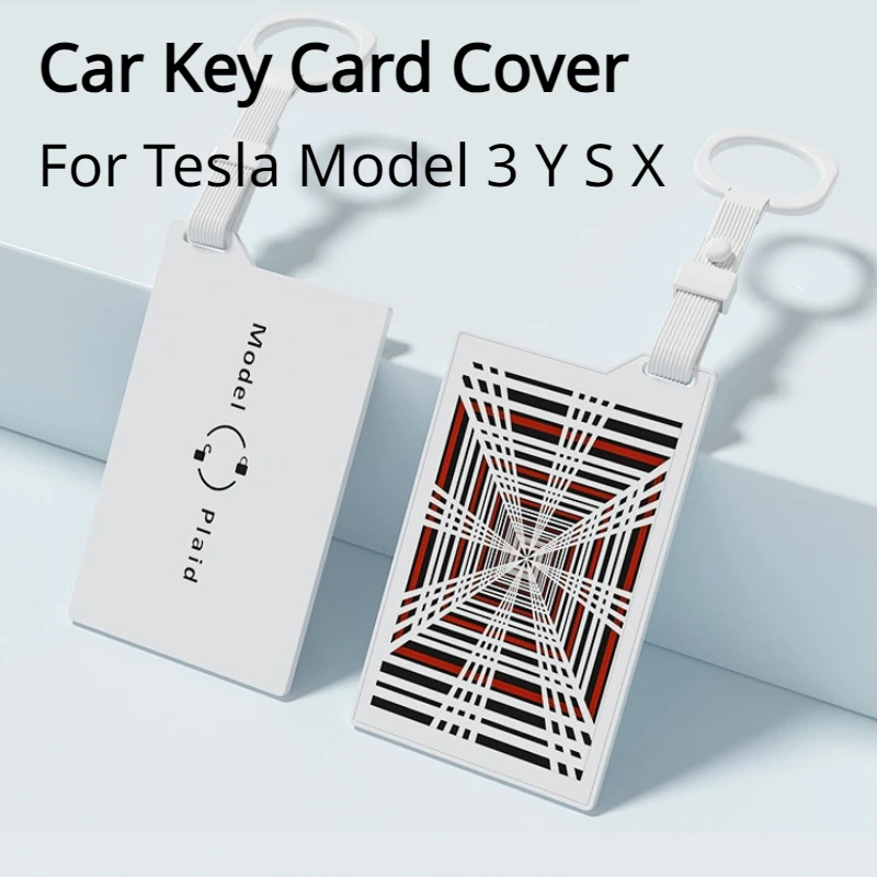 

Чехол для автомобильного ключа, карточки Tesla Model 3 Y S X, в шотландскую клетку, ярлык детской скорости, силиконовый защитный чехол для телефона, 2023, автомобильные аксессуары