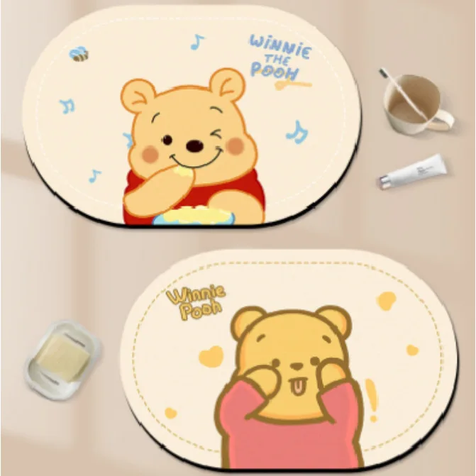 New Anti-skid Door Mat Bathroom Door Soapy Quick Dry Mat Cartoon Cute Figure Diatom Mud Mat Into The Bathroom Soapy Mat Gift