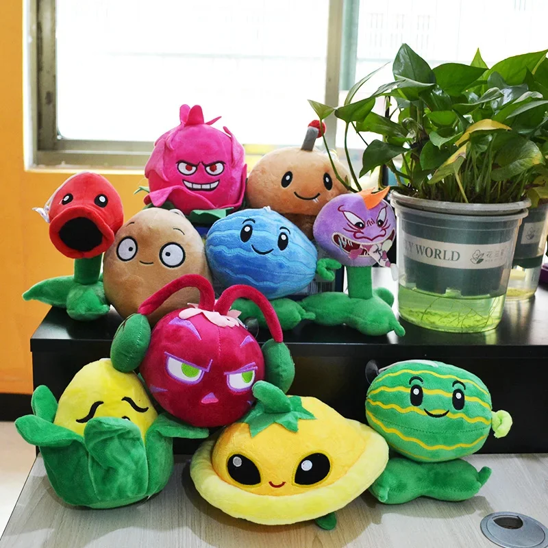 20cm Plants VS Zombies Peashooter Chomper SunFlower Cartoon Game Stuffed Toys Pendants Kid Gift  Plant Plush Doll Home Cuadros