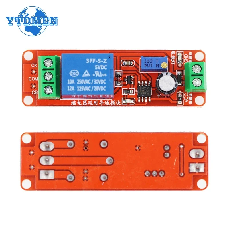 NE555 DK555 Timer Switch Adjustable Disconnect Module DC 12V Time Delay Relay Module Shield 0~10S