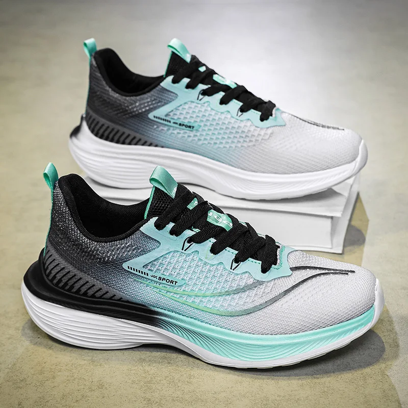 

Men Running Shoes Luxury Design Mesh Breathable Outdoor Sports Casual Jogging Gym Shoes Lace-up Flat Sneakers for Men