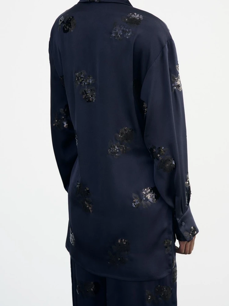 Summer New Women's Long Sve Turn-down Collar Kimono Sle Belted Suit Jaet Medium Length Other 00% Material