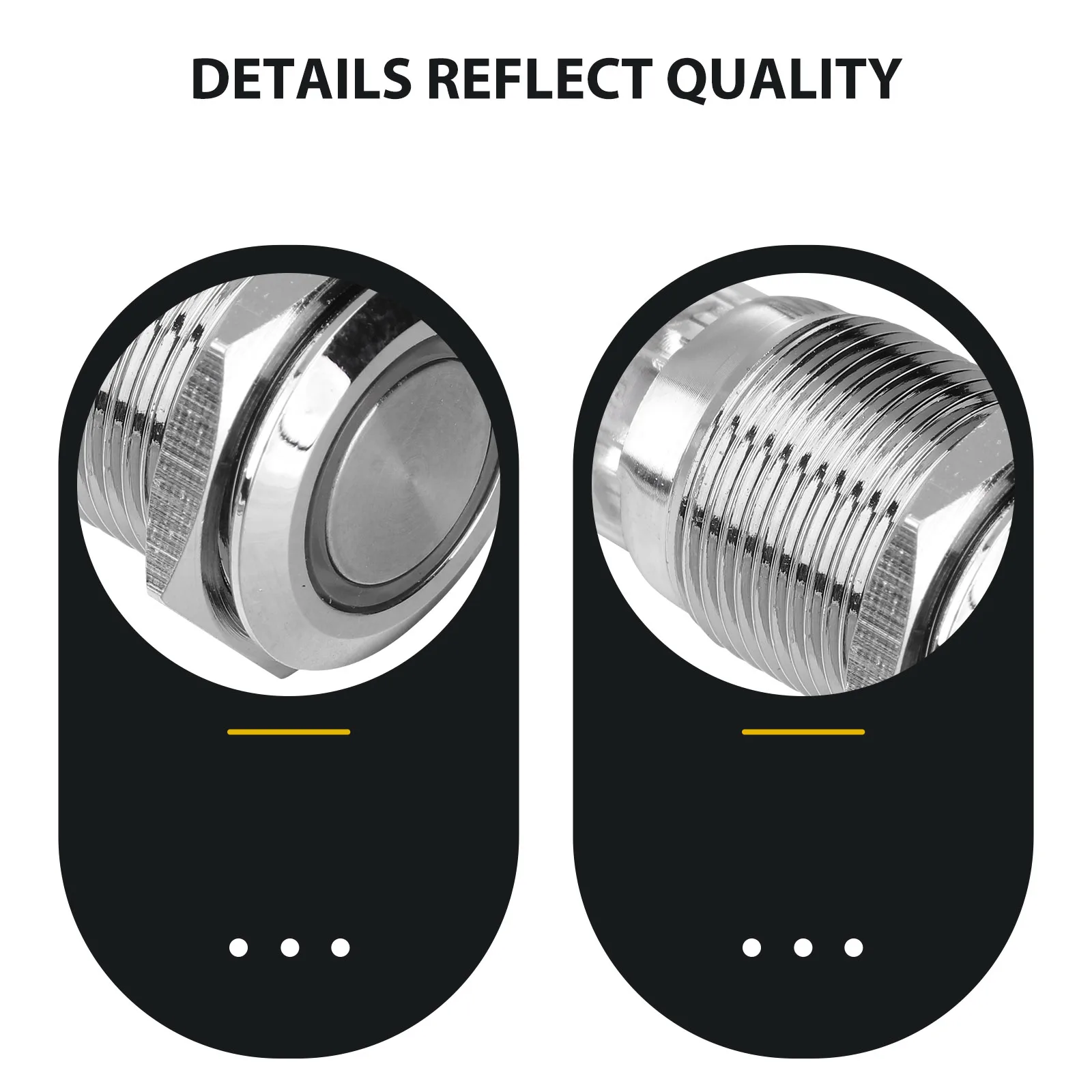 

16 Mm Automatic Reset Button Switch Push for Doorbell Boat Car Horn Waterproof Metal Small