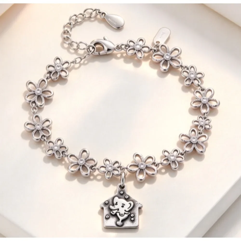 2027 S925 Sterling Silver Boho Daisy Charm Floral Bracelet Collection Flower Shaped Chain Links Seasonal Faith Themed Pendants Adjustable Extension Chain High Quality S925 Silver Material Timeless Romantic Style Great Anniversary Holiday Surprise Gift 4